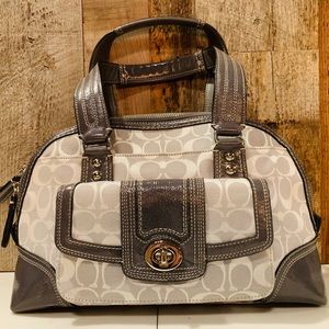 Coach Purse-light gray/silver - like new condition